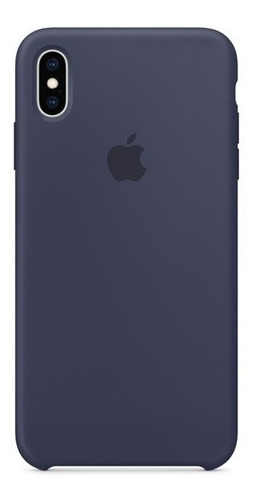 Imagen 1 de 3 de Carcasa De Silicona Apple  Para iPhone XS Max Azul Noche