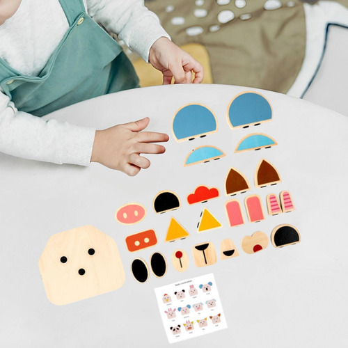 Bloque De La Cara Puzzle Rompecabezas De Animales