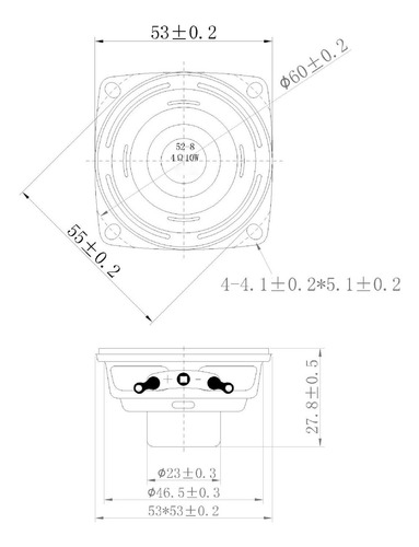 Woofer Subwoofer Altavoz Hifi Altavoz Amplificador 4 Ohmios