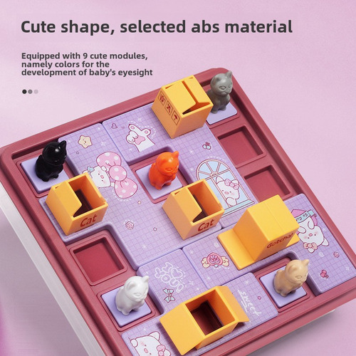 Juguete Educativo Cat Puzzle Hidden Cat Purple De 40 Niveles