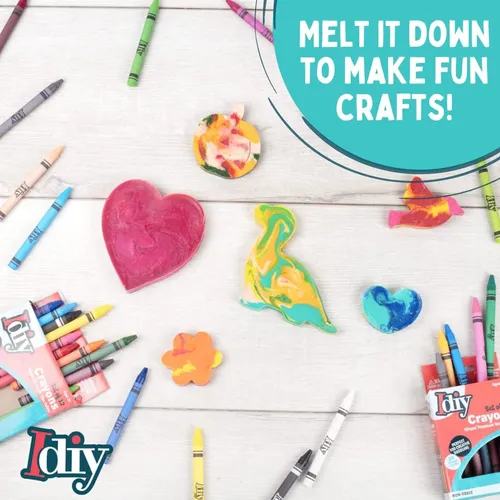 Idiy Unwrapped Bulk Wax Crayons (presorted 480 Ct, 12 C...