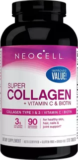 Super Colageno + Vitamina C Y Biotina Neocell 270 Tabletas