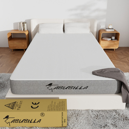 Colchon Espuma Viscoelástica De Alta Densidad 200*150*25cm Color Gris Oscuro queen