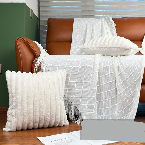 2 Fundas De Almohada Suaves De Color Blanco Cremoso