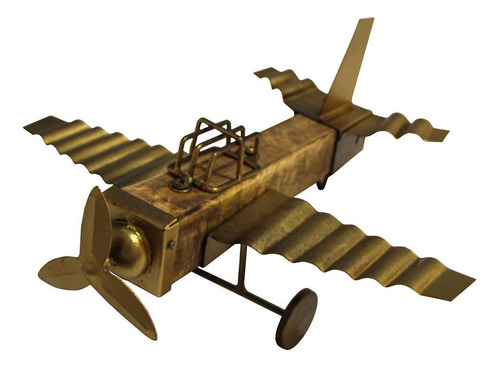 Avião Vintage Miniatura Bleriot 12x27x23cm