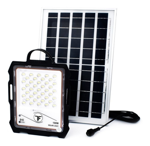 Luminaria Foco Solar Led 100w Pared O Portable Con Control
