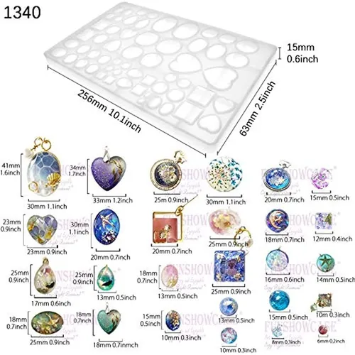 Funshowcase Molde De Silicona Para Joyas Cabujón Forma Oval