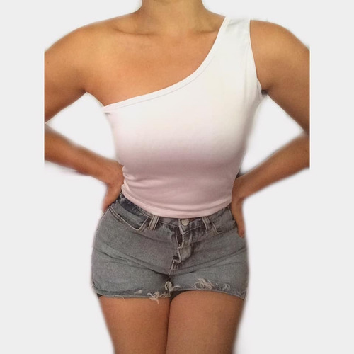 Blusa Dama Un Solo Hombro Moda Sexy Top Un Brazo