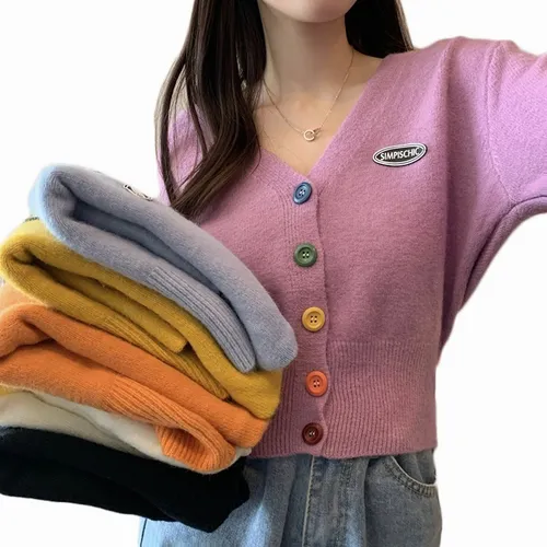 Suéter Mujer Moda Sweater Dama Abierto Tejido Punto Diseño