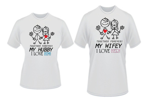 2 Playeras Pareja Amor Set Amigos San Valentin Dúo Noviosm32