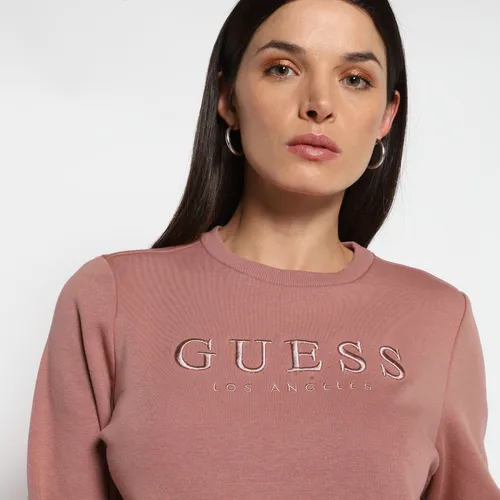 Sudadera Guess Original Mujer Premium Logo Oferta Rosa