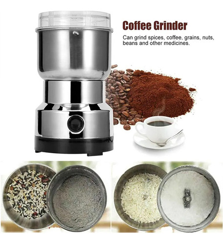 Moedor De Grãos Elétrico Café Sementes E Temperos Bivolt