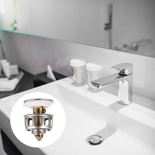 2 Tapones De Drenaje Para Lavabo De Baño Sin Desbordamiento