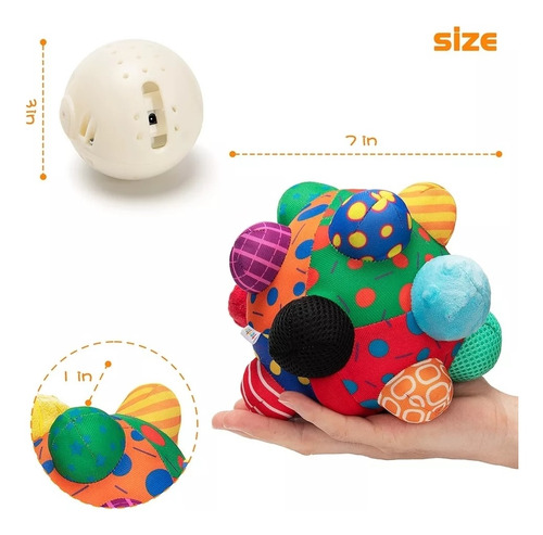 Imagen 4 de 6 de Pelota Sensorial Para Bebes Y Niños Pelota Suave Para Bebes