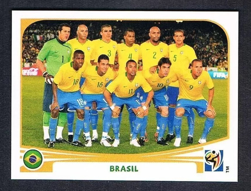 Lámina Album Mundial Sudáfrica 2010 / Brasil Team