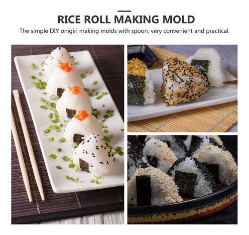 Molde Triangular Para Bolas De Arroz Para Sushi, 2 Juegos