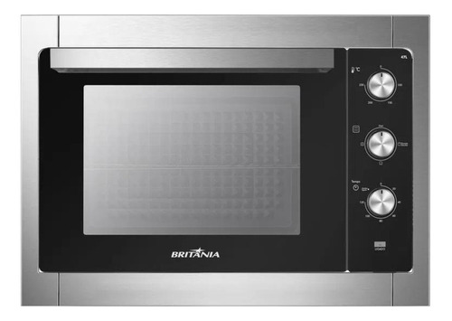 Forno de embutir elétrico Britânia BFE47P 47L aço inox 220V