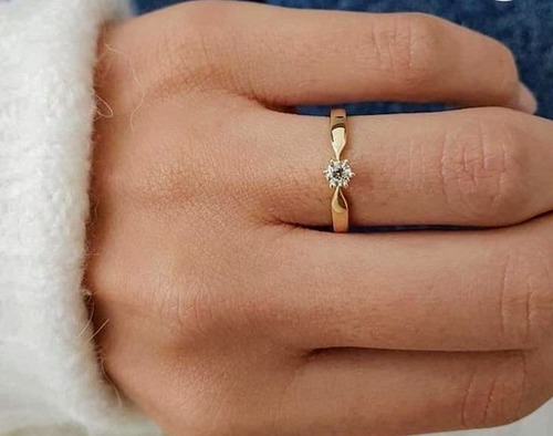 Anillo Compromiso Oro 10k