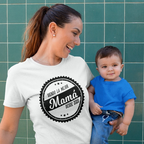 Imagen 2 de 4 de Playera Personalizada-día De Las Madres-la Mejor Mamá Desde