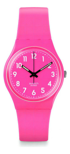 Reloj Swatch Dragon Fruit Correa Silicona P/ Dama Swgp128k Color De La Malla Rosa