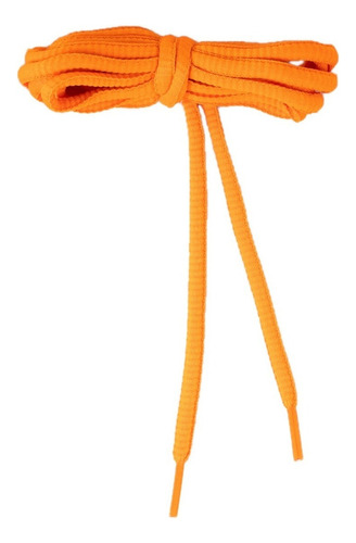 Agujetas Semi Planas Para Calzado 120 Cm Color Naranja/neón