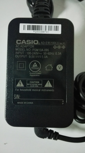 Imagen 2 de 4 de Adaptador Casio Para Teclado Casio Ac100v A 240v Ade95100lu