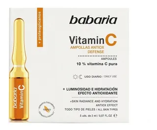 Ampolletas Babaria Vitamina C Pura, Lu - mL a $4490