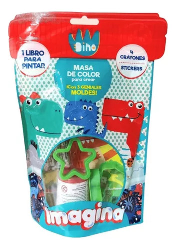 Kit Para Pintar Con Crayones Masas Y Moldes Dino