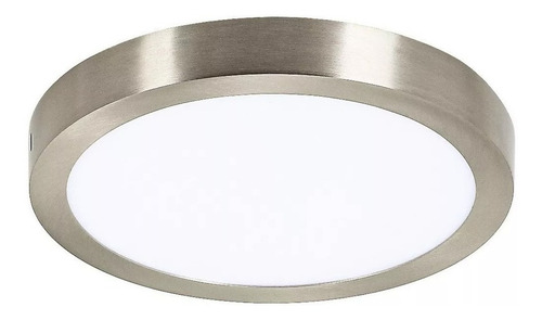 Panel Led 24w Plafon Redondo Aplicar Techo Acero Platil Led