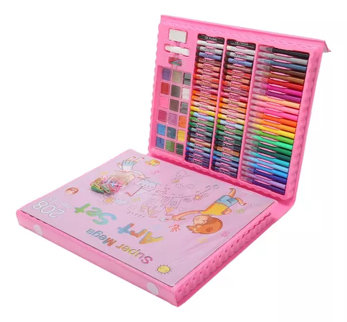 Kit Set de Arte Para Niños 208 Piezas Dibujo