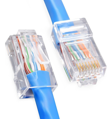 100 X Fichas Rj45 Hemmel Cat5e Calidad Estandar Red Lan Utp