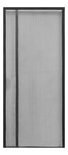 Pantalla De Malla Para Puerta Con Cortina De Tiras Negras
