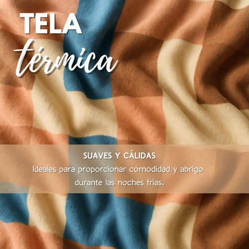 Juego De Sábanas Polar Térmica Duvló Ideal Para El Frio Beige Queen
