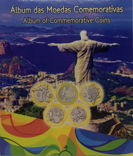 Álbum Para 17 Moedas Das Olimpíadas Rio 2016 - Cartela