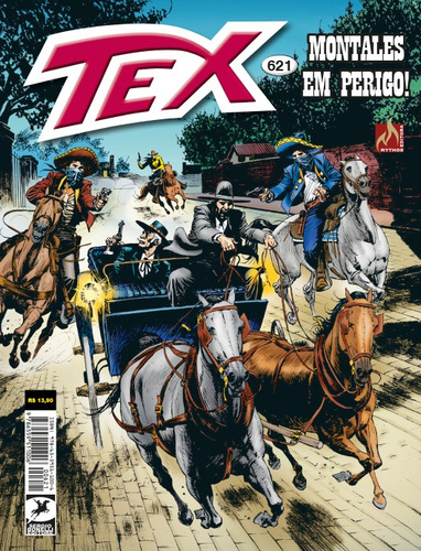 Tex Nº 621: Montales em perigo!, de Ruju, Pasquale. Série Tex (621), vol. 621. Editora Edições Mythos Eireli,Sergio Bonelli Editore, capa mole em português, 2021