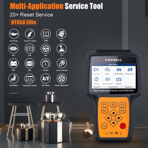 Foxwell Nt650 Elite Obd2 Escáner Tpms Dpf Airbag Reset .