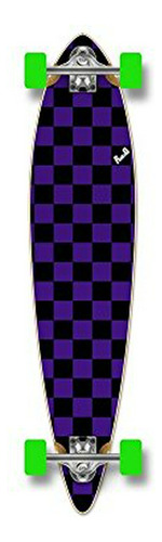 Longboard Cruiser  Blank/checker Con Ruedas 70mm Y Grip Prem