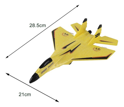 2.4g Avión Rc De 2 Canales, Avión De Espuma, Luz Nocturna
