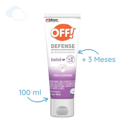 Imagen 2 de 6 de Repelente Insectos Para Bebes Off Defense Gel Scjohnson