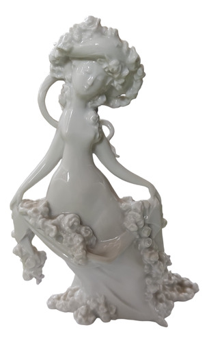 Figura Alemana De Porcelana Mujer Vestida De Novia 