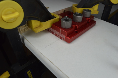 Imagen 6 de 10 de Kit Guia De Perforación Para Sistema Minifix En Melamina