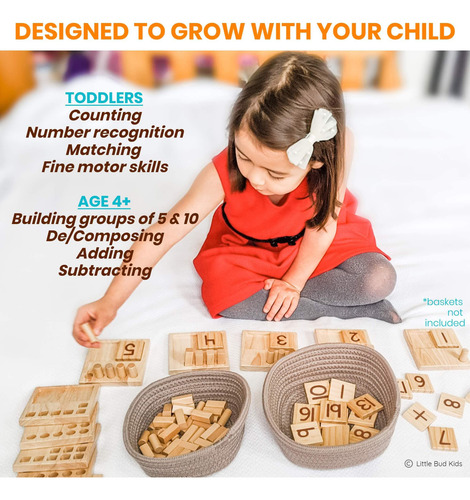 Jogo De Matemática De Tabuleiro Counting Pegs Little Bud Kid