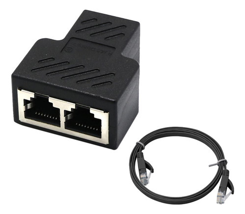 A Rj45 Cat5 6 Ethernet Cable Lan Puerto 1 A 2 Adaptador De 1
