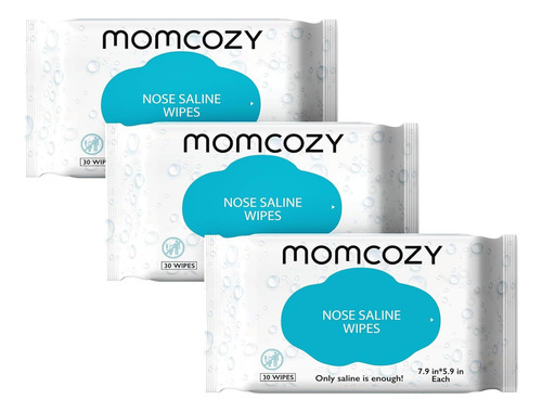 Momcozy Toallitas Húmedas Salinas Para Bebés, 90 Piezas, Elaborado Unicamente Con Solución Salina Natural, Sin Aditivos