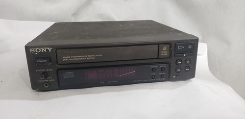 Cd Player Sony Cdp-s39 C/defeito Preto (Usado)