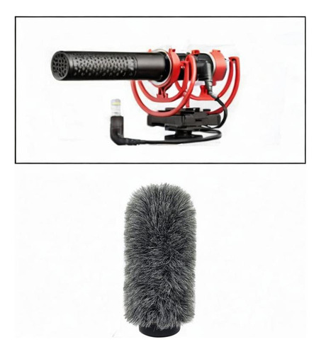 Wa Câmera Mic Deadcat Mic Mic Windjammer Soft Fácil De 18cm