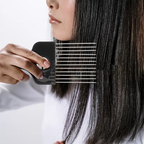 Cepillo De Pelo Para Hombre Con Aguja De Acero Bicolor, 2 Un