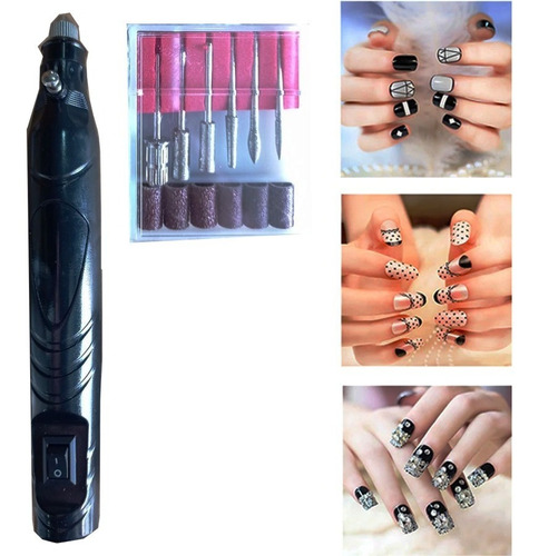 Kit Pulidor De Uñas Recargable Removedor Acrilico Manicure