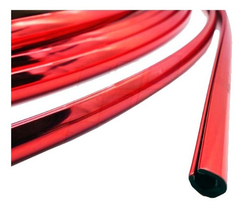 Imagen 2 de 5 de Moldura Burlete Coliza Protectora Puerta Decorativa Roja 5mt