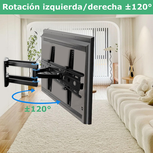 Soporte Base Tv Brazo Para Pantallas Monitor 32-85 Pulgadas Negro Alvarado